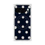 Premium Square Case with Pixelsnap［ Watercolor Dots Retro Color - Navy ］