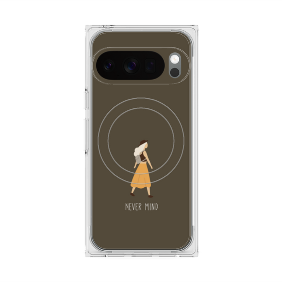 Premium Square Case with Pixelsnap［ Never Mind - Brown ］