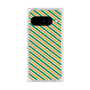 Premium Square Case with Pixelsnap［ Small Stripe - Green × Orange ］