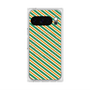 Premium Square Case with Pixelsnap［ Small Stripe - Green × Orange ］