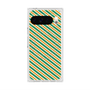 Premium Square Case with Pixelsnap［ Small Stripe - Green × Orange ］