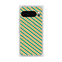 Premium Square Case with Pixelsnap［ Small Stripe - Green × Orange ］