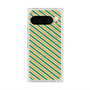 Premium Square Case with Pixelsnap［ Small Stripe - Green × Orange ］