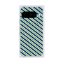 Premium Square Case with Pixelsnap［ Small Stripe - Navy × Green ］