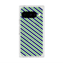 Premium Square Case with Pixelsnap［ Small Stripe - Navy × Green ］