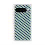 Premium Square Case with Pixelsnap［ Small Stripe - Navy × Green ］