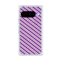 Premium Square Case with Pixelsnap［ Small Stripe - Purple × Pink ］