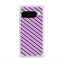 Premium Square Case with Pixelsnap［ Small Stripe - Purple × Pink ］