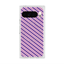 Premium Square Case with Pixelsnap［ Small Stripe - Purple × Pink ］