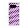 Premium Square Case with Pixelsnap［ Small Stripe - Purple × Pink ］