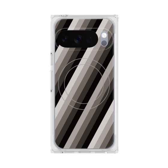 Premium Square Case with Pixelsnap［ Middle Stripe - Black ］