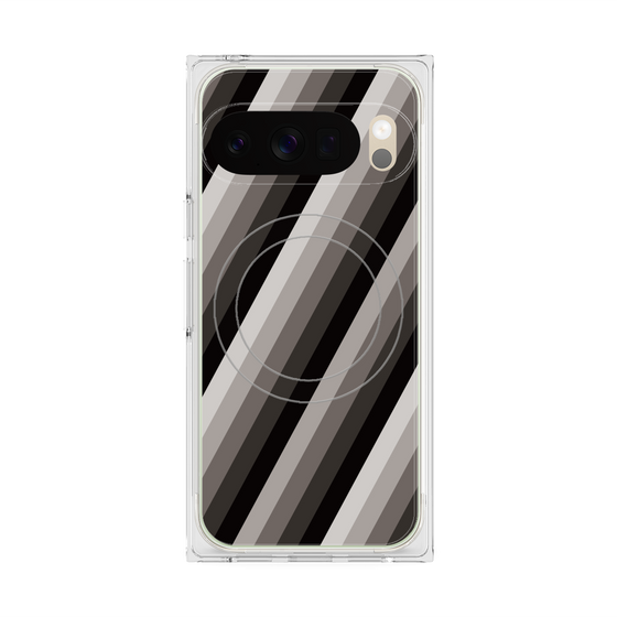 Premium Square Case with Pixelsnap［ Middle Stripe - Black ］