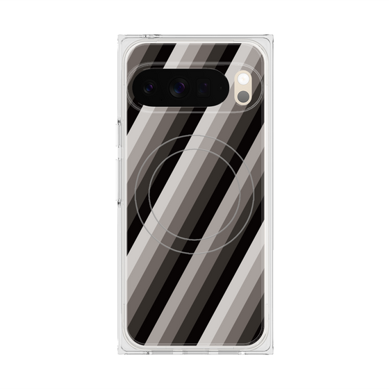 Premium Square Case with Pixelsnap［ Middle Stripe - Black ］