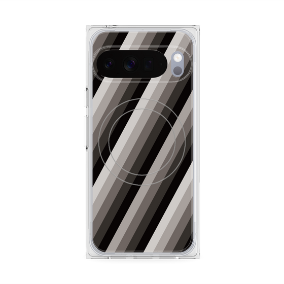 Premium Square Case with Pixelsnap［ Middle Stripe - Black ］