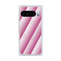 Premium Square Case with Pixelsnap［ Middle Stripe - Pink ］