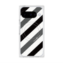 Premium Square Case with Pixelsnap［ Big Stripe - Black × Gray ］