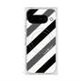 Premium Square Case with Pixelsnap［ Big Stripe - Black × Gray ］
