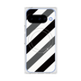 Premium Square Case with Pixelsnap［ Big Stripe - Black × Gray ］