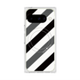Premium Square Case with Pixelsnap［ Big Stripe - Black × Gray ］
