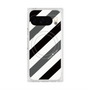Premium Square Case with Pixelsnap［ Big Stripe - Black × Gray ］