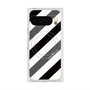 Premium Square Case with Pixelsnap［ Big Stripe - Black × Gray ］
