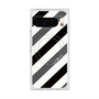 Premium Square Case with Pixelsnap［ Big Stripe - Black × Gray ］
