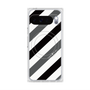 Premium Square Case with Pixelsnap［ Big Stripe - Black × Gray ］