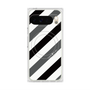 Premium Square Case with Pixelsnap［ Big Stripe - Black × Gray ］