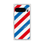 Premium Square Case with Pixelsnap［ Big Stripe - Red × Blue ］