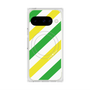 Premium Square Case with Pixelsnap［ Big Stripe - Green × Yellow ］