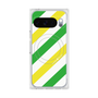 Premium Square Case with Pixelsnap［ Big Stripe - Green × Yellow ］