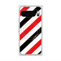 Premium Square Case with Pixelsnap［ Big Stripe - Red × Black ］