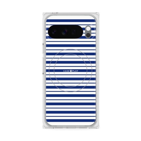 Premium Square Case with Pixelsnap［ Small Border - Navy ］
