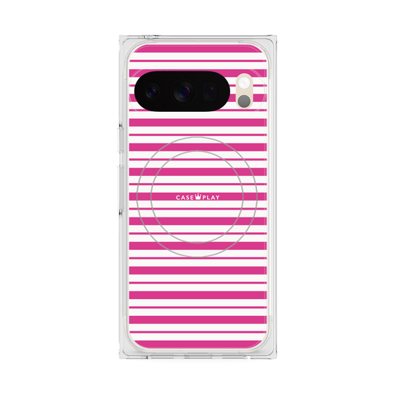Premium Square Case with Pixelsnap［ Small Border - Pink ］