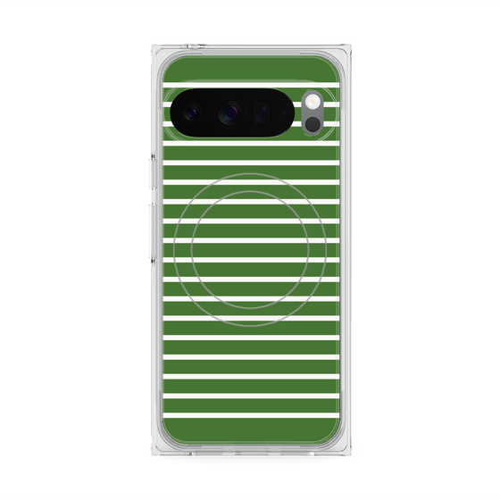Premium Square Case with Pixelsnap［ Middle Border - Green ］