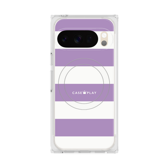 Premium Square Case with Pixelsnap［ Big Border - Purple ］