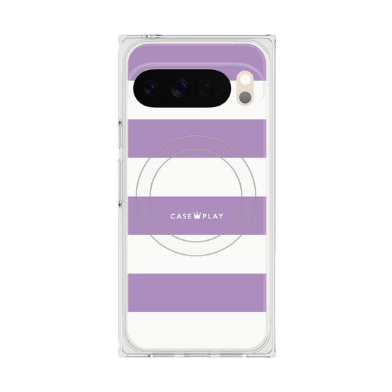 Premium Square Case with Pixelsnap［ Big Border - Purple ］