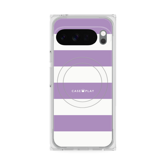 Premium Square Case with Pixelsnap［ Big Border - Purple ］