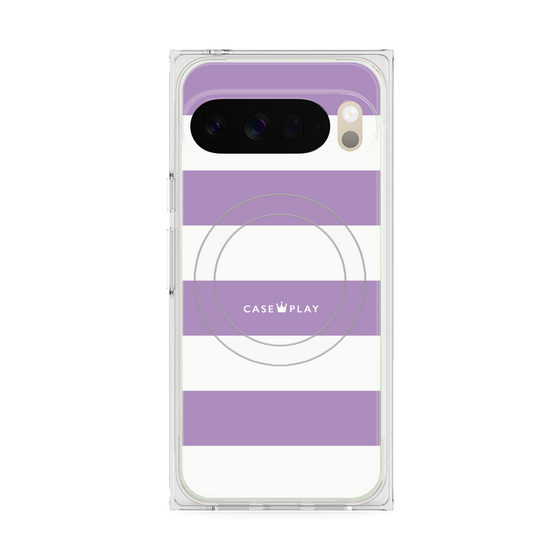 Premium Square Case with Pixelsnap［ Big Border - Purple ］