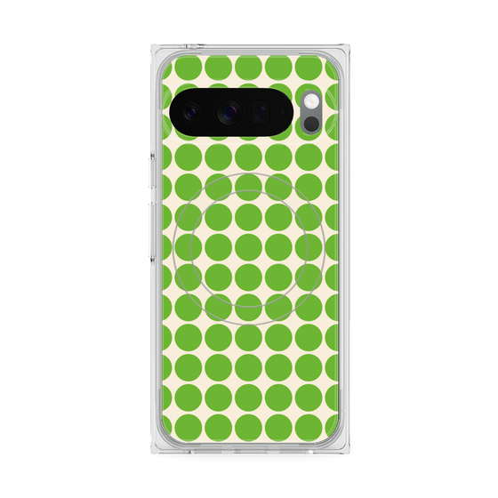 Premium Square Case with Pixelsnap［ Big Dot - Green ］