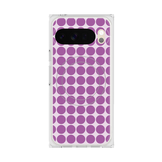 Premium Square Case with Pixelsnap［ Big Dot - Purple ］