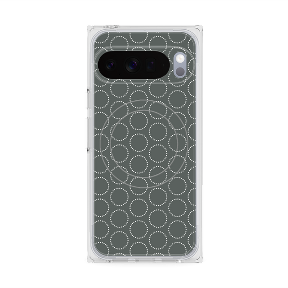 Premium Square Case with Pixelsnap［ Dot Circle - Gray ］