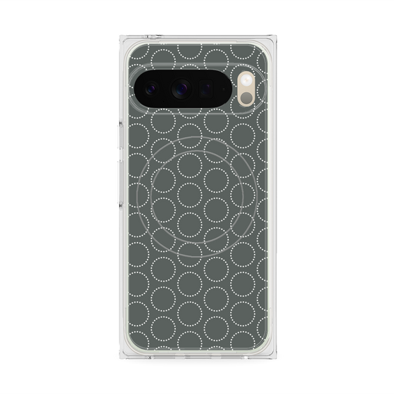 Premium Square Case with Pixelsnap［ Dot Circle - Gray ］