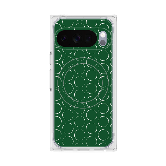 Premium Square Case with Pixelsnap［ Dot Circle - Green ］