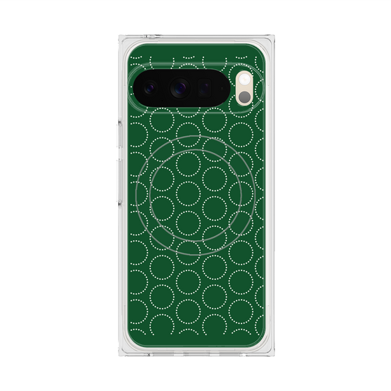 Premium Square Case with Pixelsnap［ Dot Circle - Green ］
