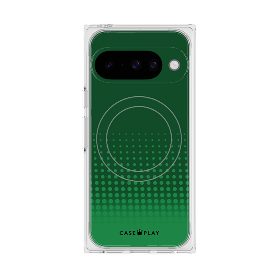 Premium Square Case with Pixelsnap［ Dot Gradation - Green ］