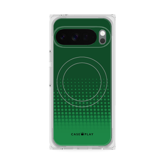 Premium Square Case with Pixelsnap［ Dot Gradation - Green ］