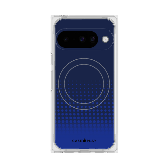 Premium Square Case with Pixelsnap［ Dot Gradation - Blue ］