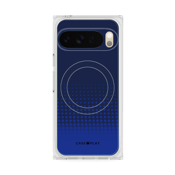 Premium Square Case with Pixelsnap［ Dot Gradation - Blue ］