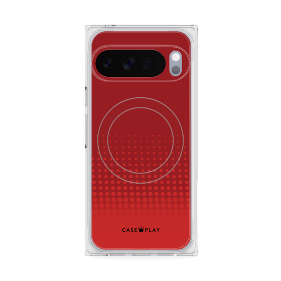 Premium Square Case with Pixelsnap［ Dot Gradation - Red ］